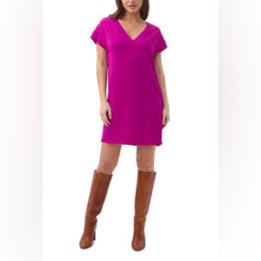 Piko 1988 Magenta Mini Dress | Short Sleeve Bamboo Blend | Women’s Small